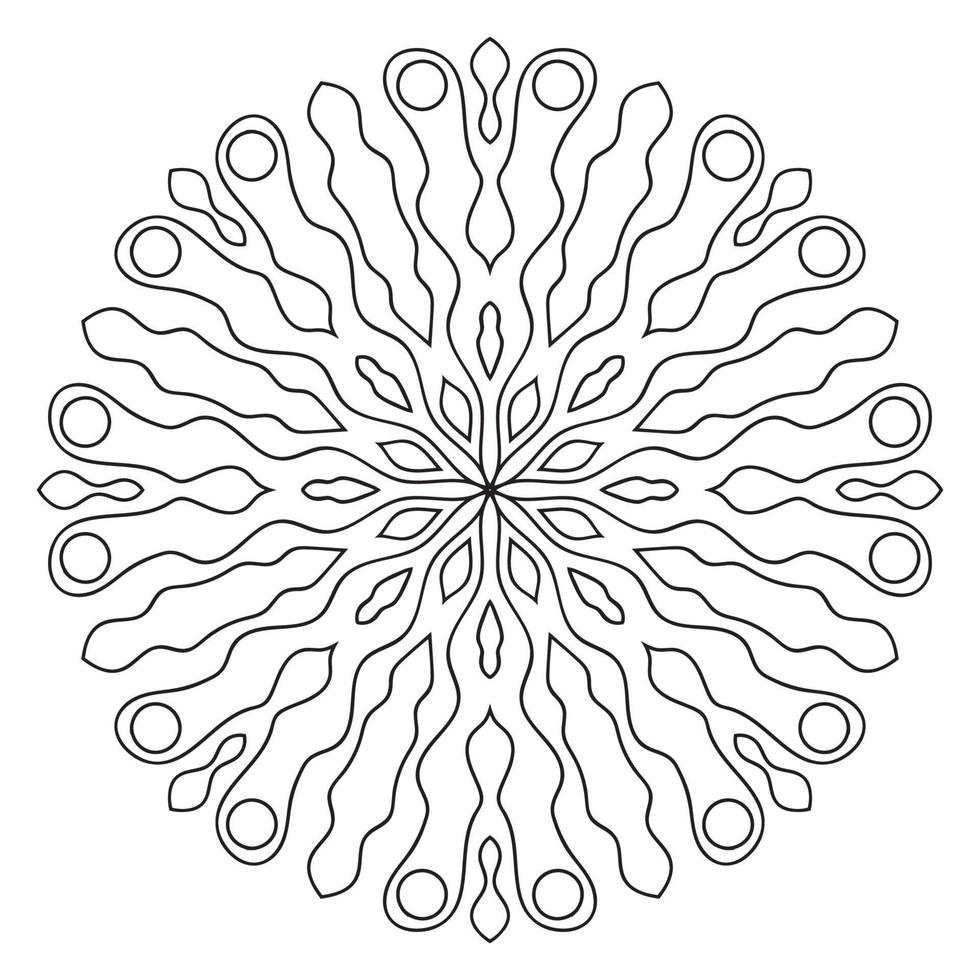 schattige mandala. sier ronde doodle bloem geïsoleerd op een witte achtergrond. geometrische decoratieve sieraad in etnische oosterse stijl. vector