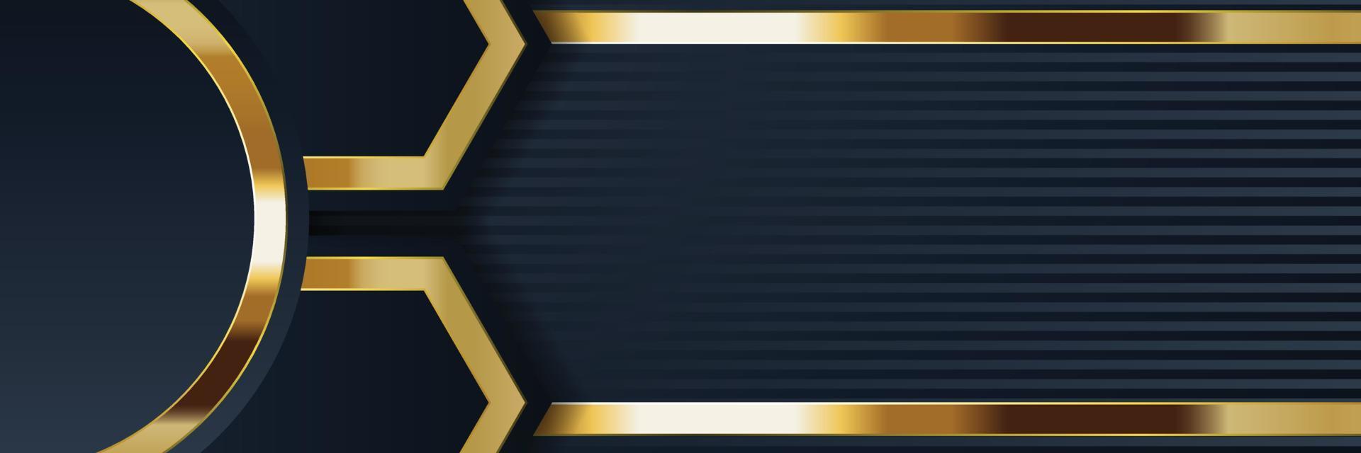 gouden bannerontwerp met minimalistische moderne stijl gouden luxe vector