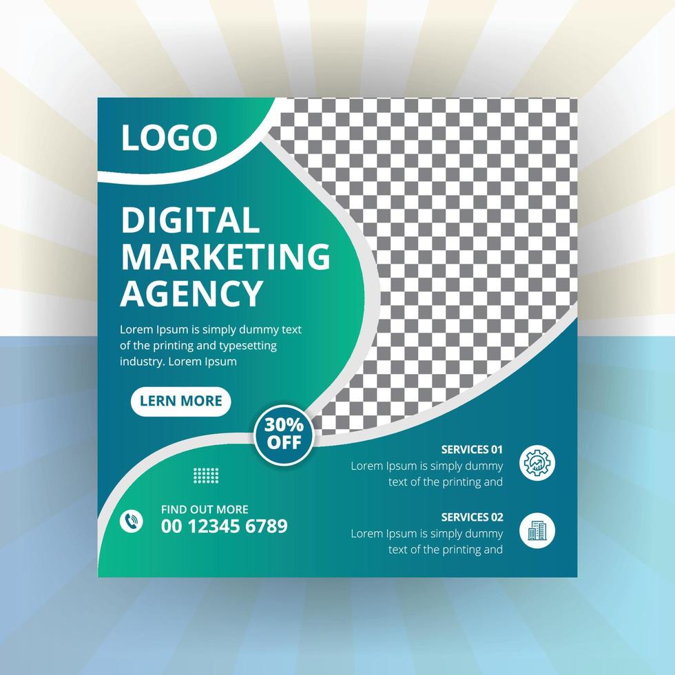 creatieve zakelijke marketing promotie social media post, digitale webbanner ontwerp gratis vector