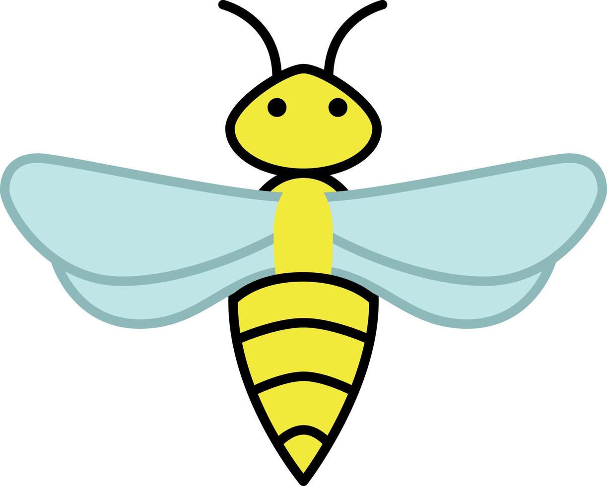 bijen insect gevuld overzicht pictogram vector