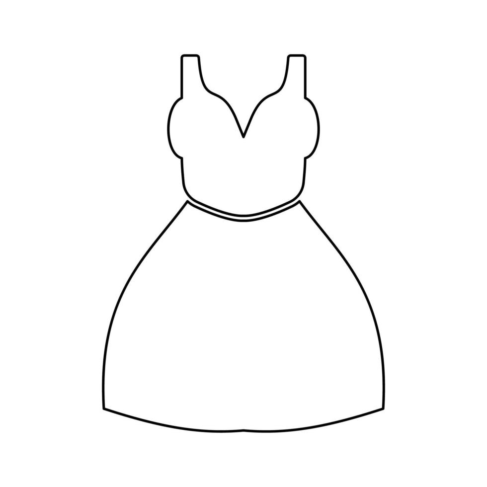 vrouw jurk zwarte kleur pictogram. vector