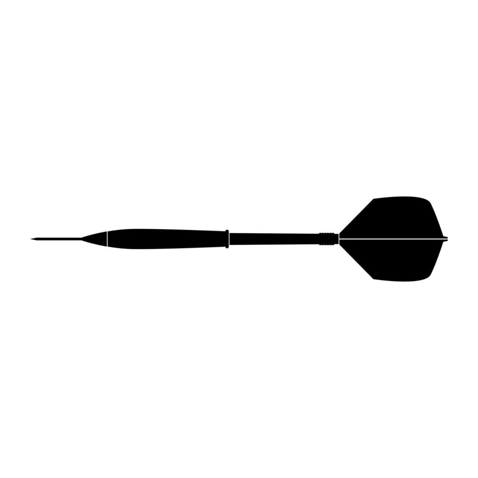 dart pijl zwart pictogram. vector