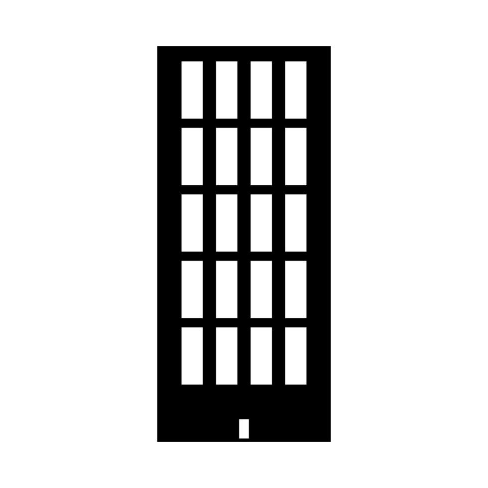 sky tower gebouw zwart pictogram. vector
