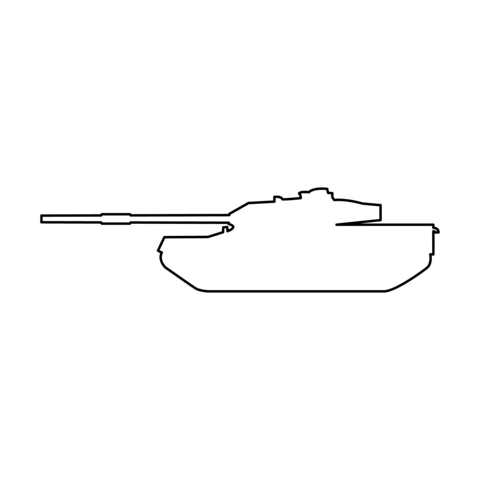 tank pictogram zwarte kleur vectorillustratie. vector