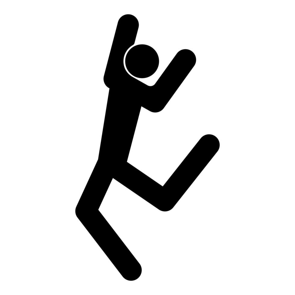 danser stok zwart pictogram. vector