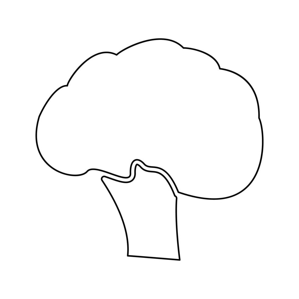 broccoli zwart pictogram. vector