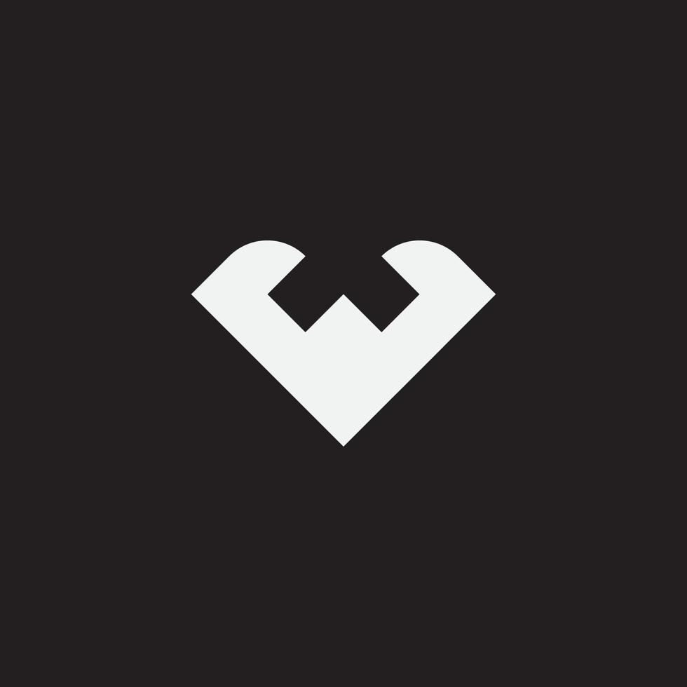 eerste letter w monogram logo ontwerp. vector