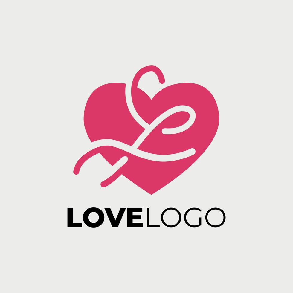 liefde logo ontwerpsjabloon vector