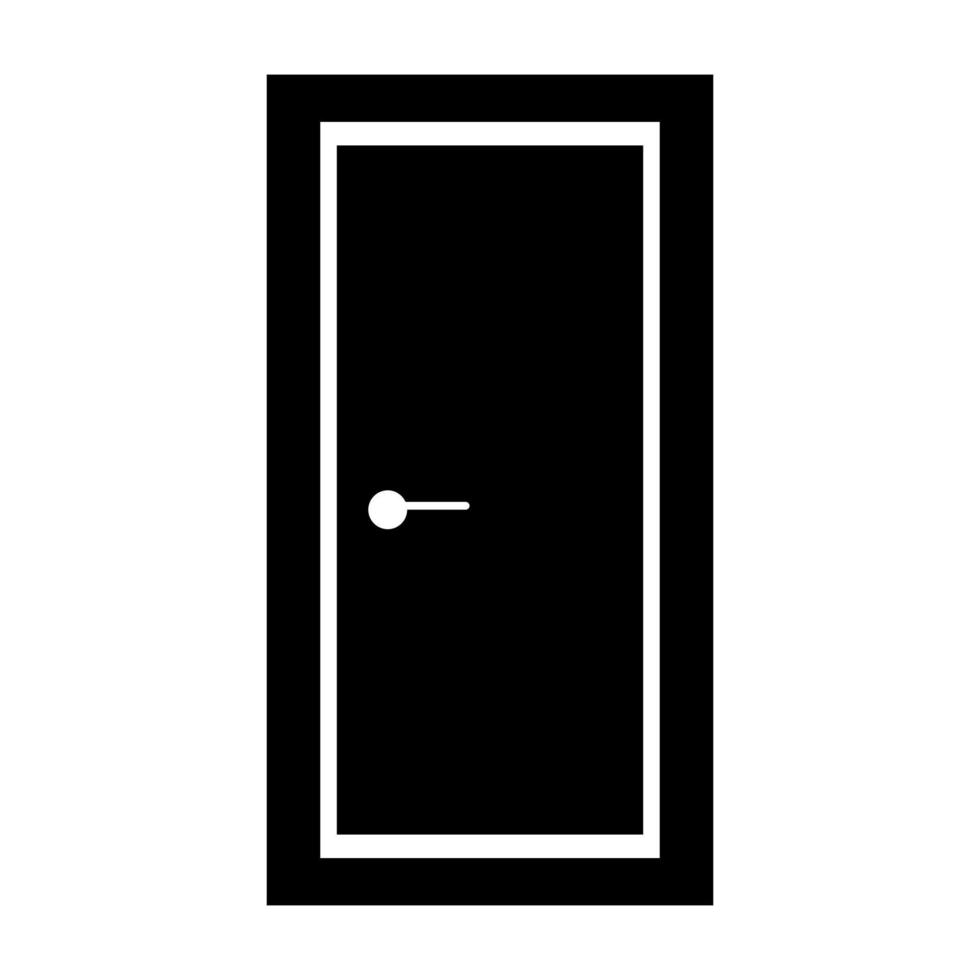 deur pictogram zwarte kleur vector illustratie afbeelding vlakke stijl
