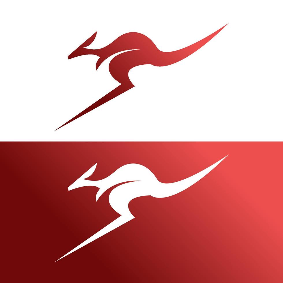 illustratie vector logo van minimalistische kangoeroe. geschikt voor reiszaken enz. vectorillustratie