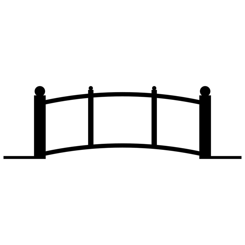 brug pictogram zwarte kleur vector illustratie afbeelding vlakke stijl