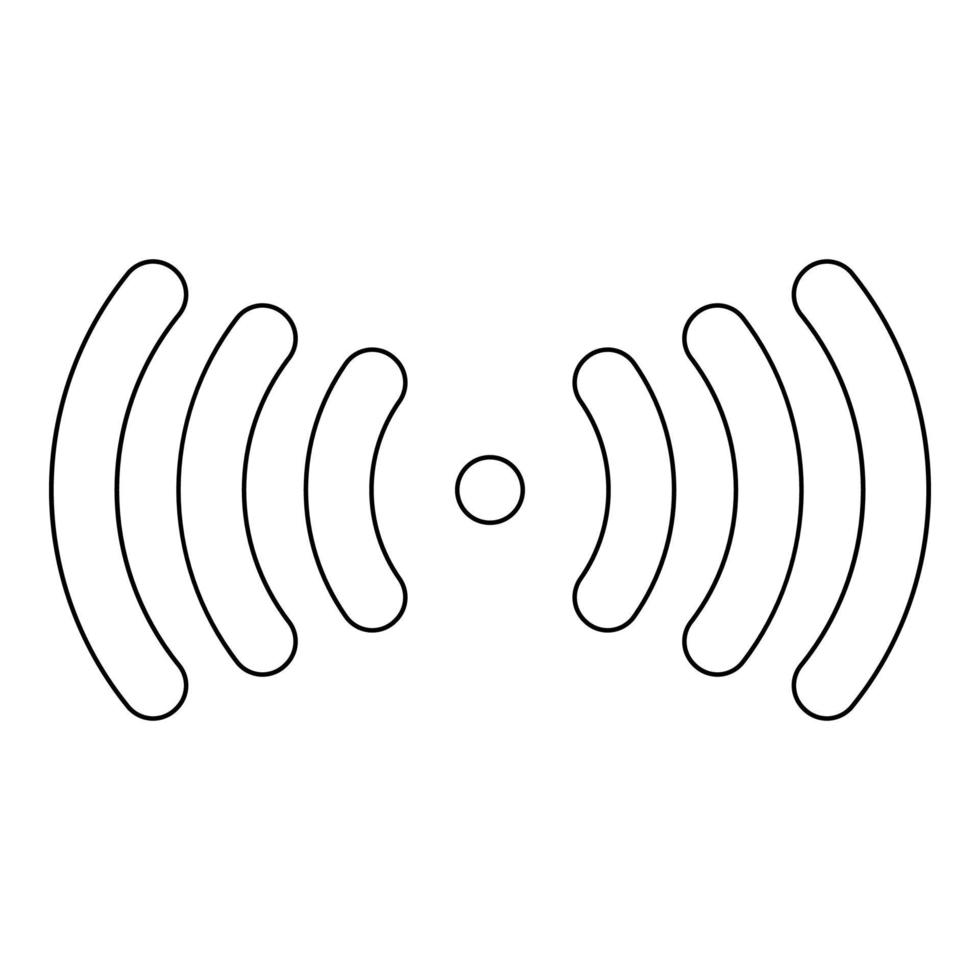 radiosignaal het zwarte kleurpictogram vector