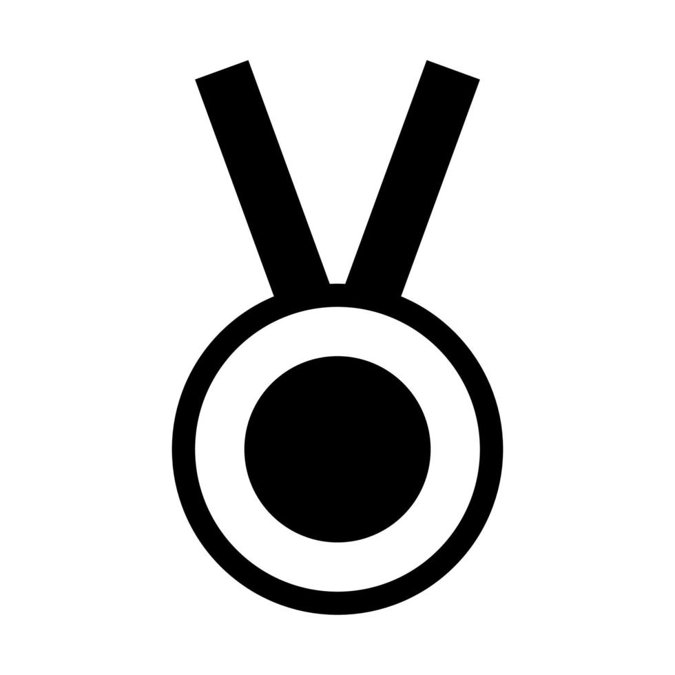 medaille de zwarte kleur zwart pictogram. vector