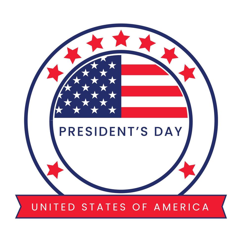 presidentsdag vier gratis vectorbadge vector