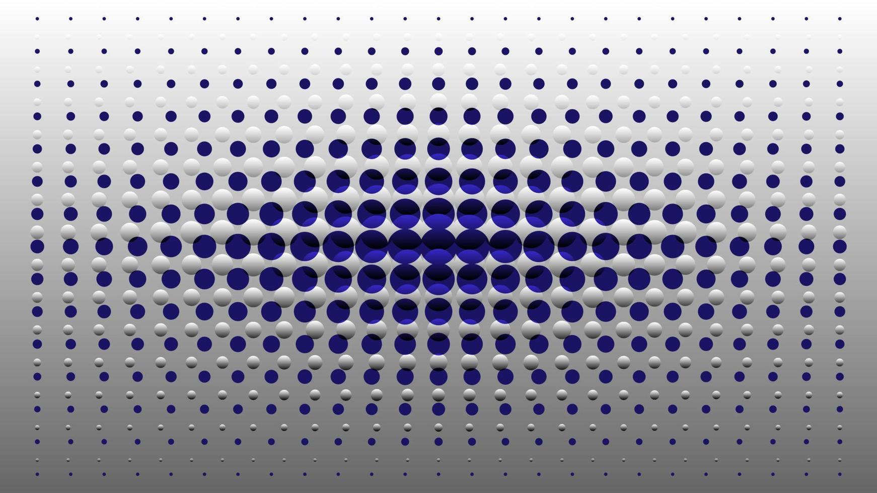 3D cirkel stippen patroon halftonen op grijze achtergrond met kleurovergang. vector