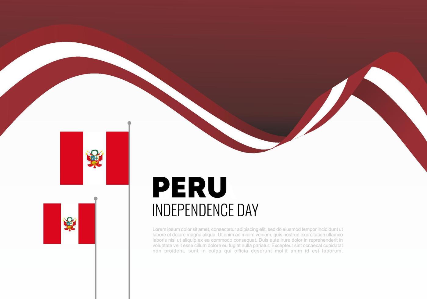 onafhankelijkheidsdag van Peru voor nationale viering op 28 juli. vector