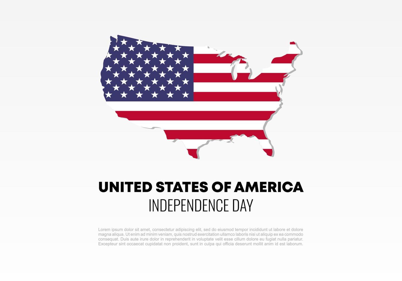 Verenigde Staten Onafhankelijkheidsdag voor nationale viering op 4 juli. vector