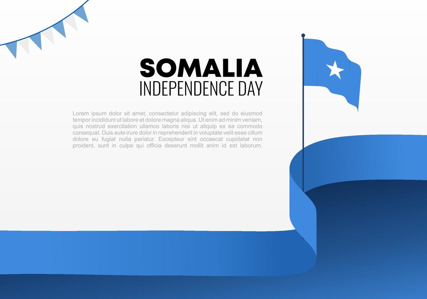 Somalië onafhankelijkheidsdag voor nationale viering op 1 juli. vector