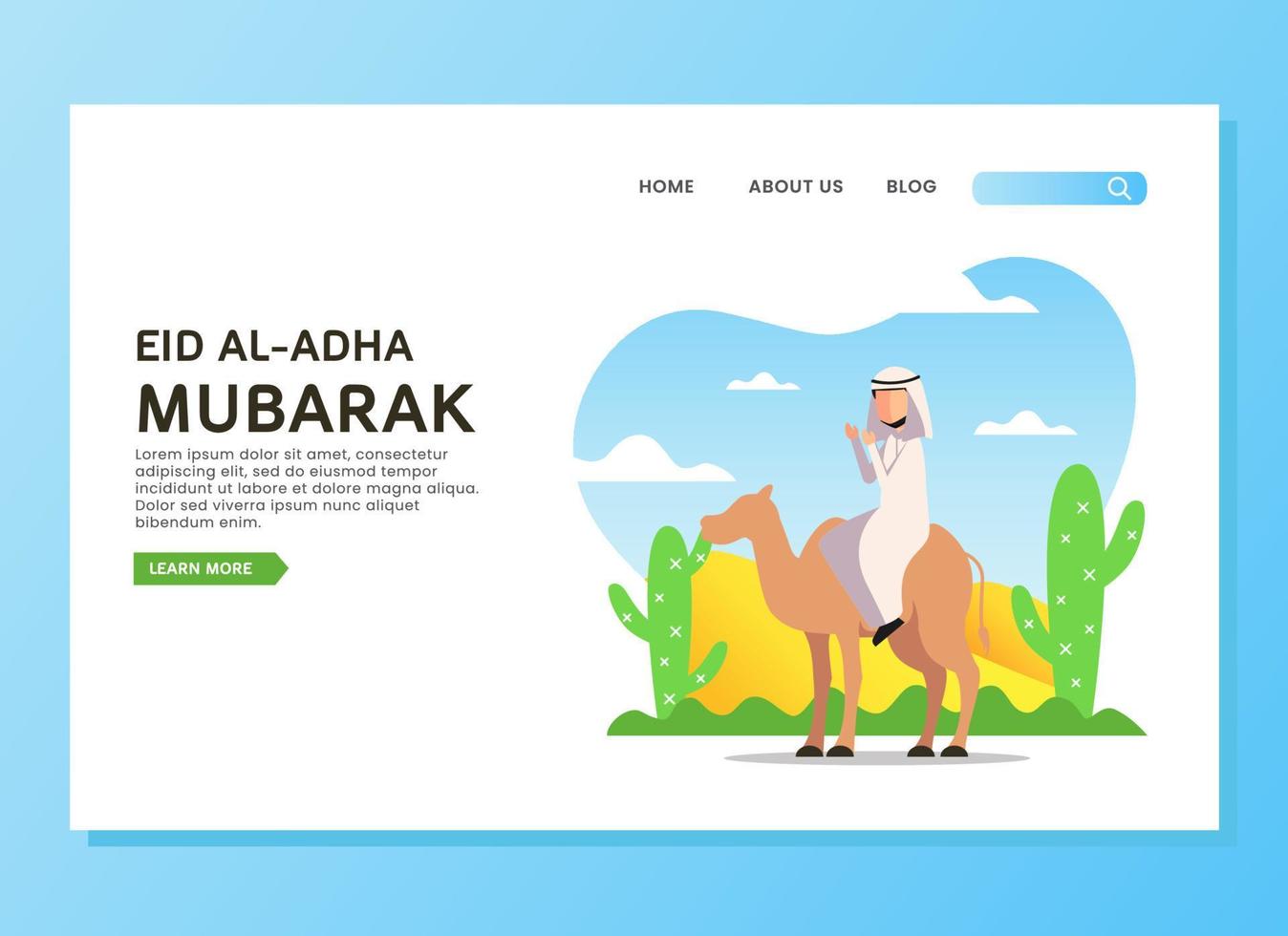 eid al adha bestemmingspagina concept vector