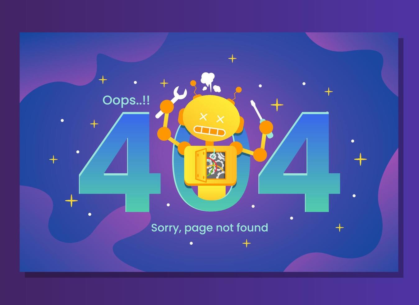 404-fout met robotfixing vector