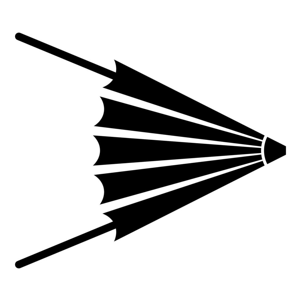 luchtblazer brand balg smederij pictogram zwarte kleur vector illustratie vlakke stijl afbeelding