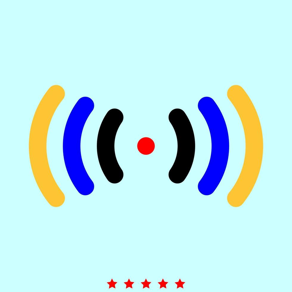 radiosignaal het is een kleurpictogram. vector