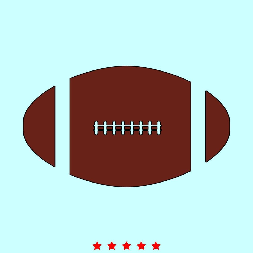 American Football bal set het is kleur icoon. vector