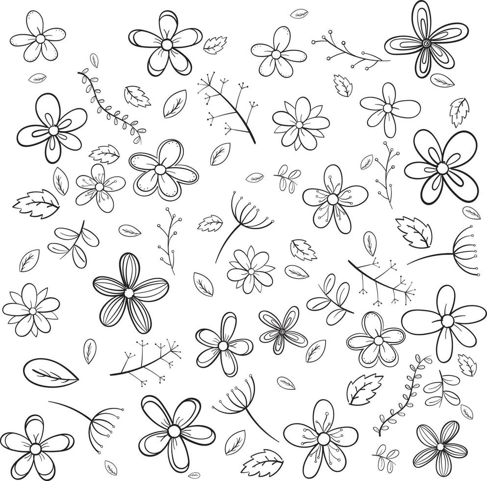 hand getrokken doodle iconen set vector