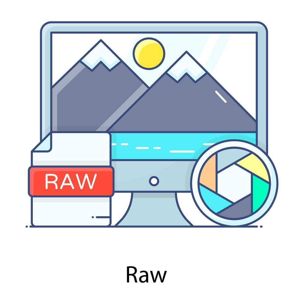 onbewerkt plat overzichtspictogram, onbewerkt ontwerpen vector