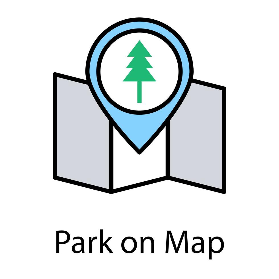 kaart van park vector