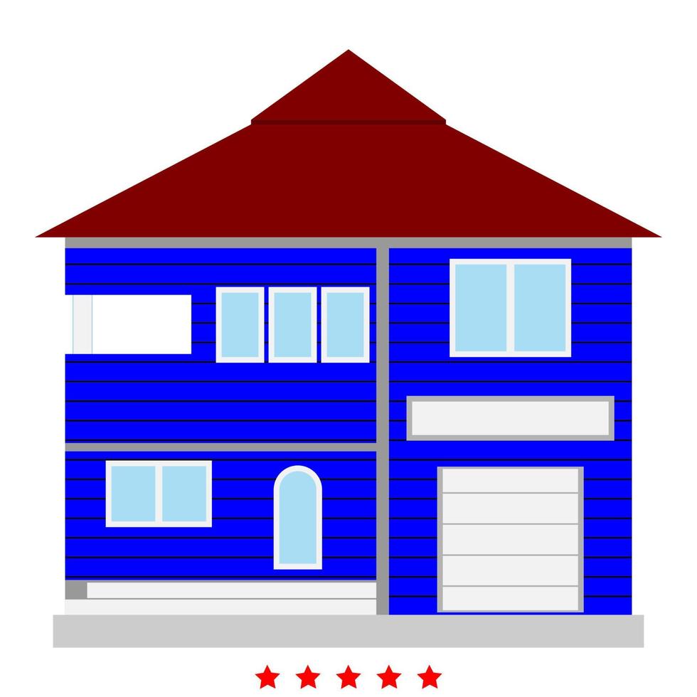 huis pictogram illustratie kleurvulling stijl vector