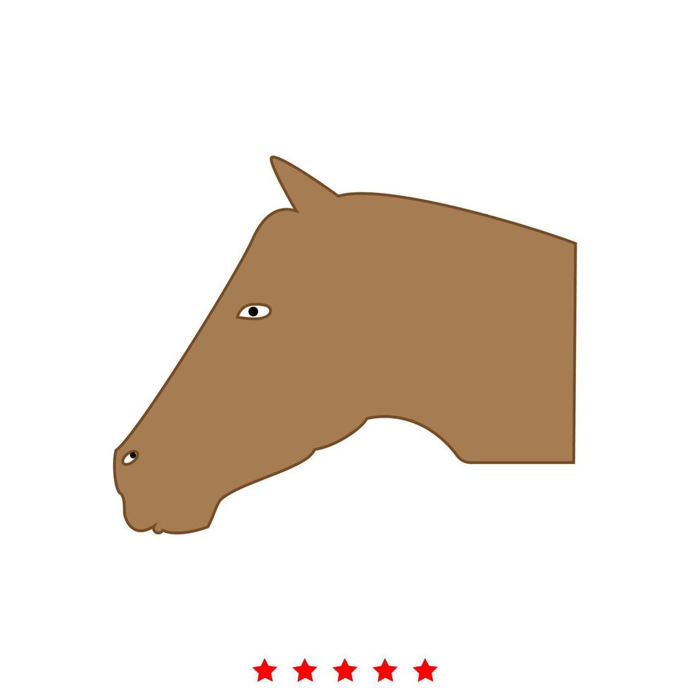 paardenhoofd het is een icoon. vector