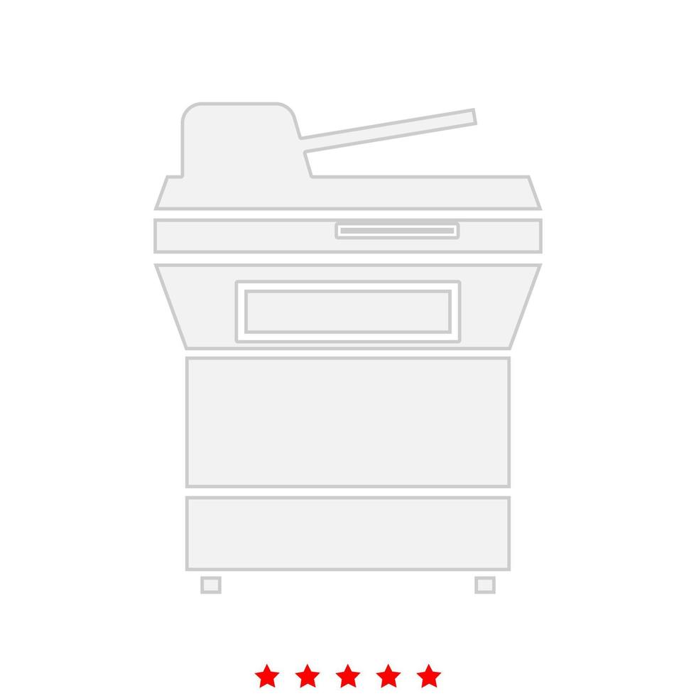 multifunctionele printer of automatisch kopieerapparaatpictogram. vector