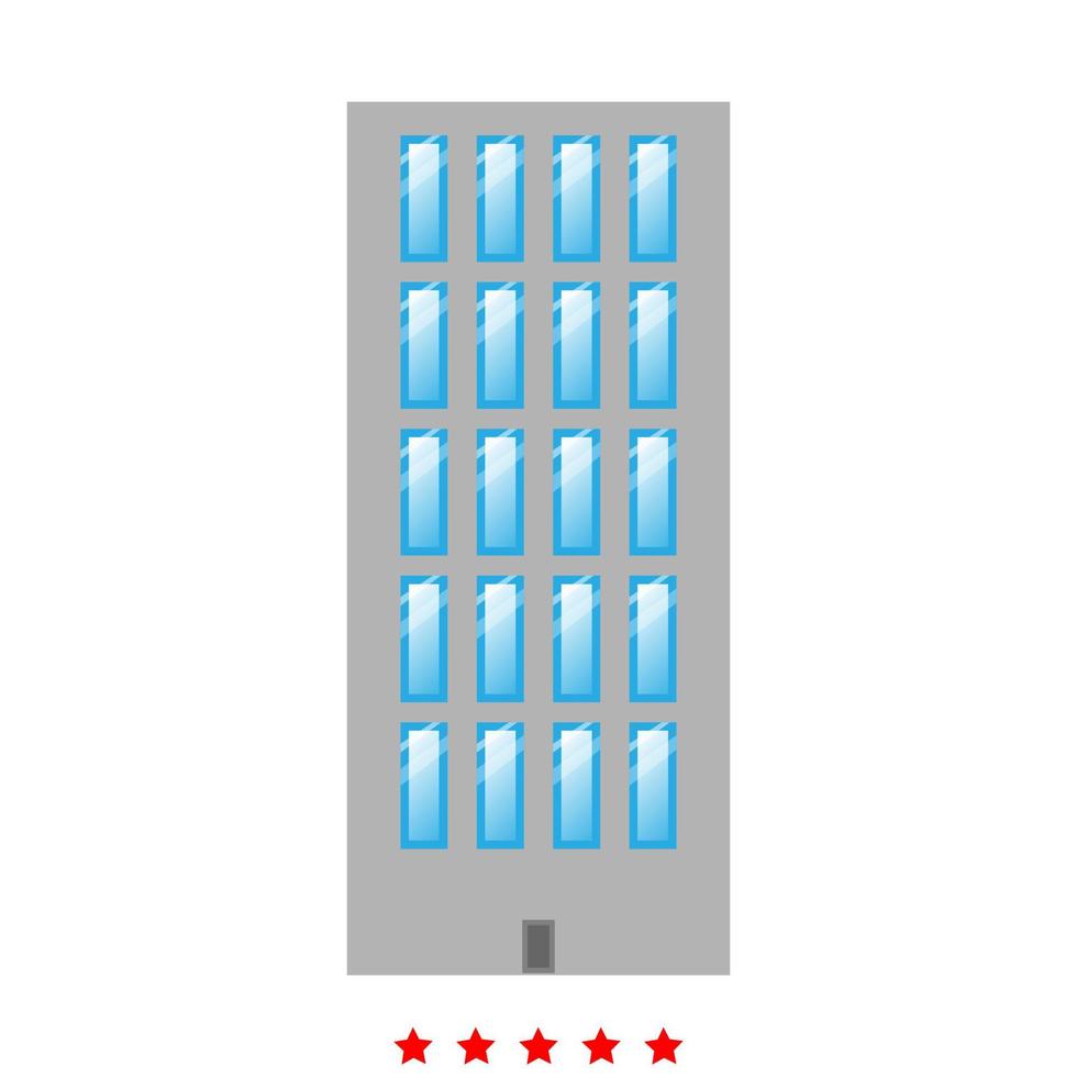 sky tower gebouw icoon. vlakke stijl vector