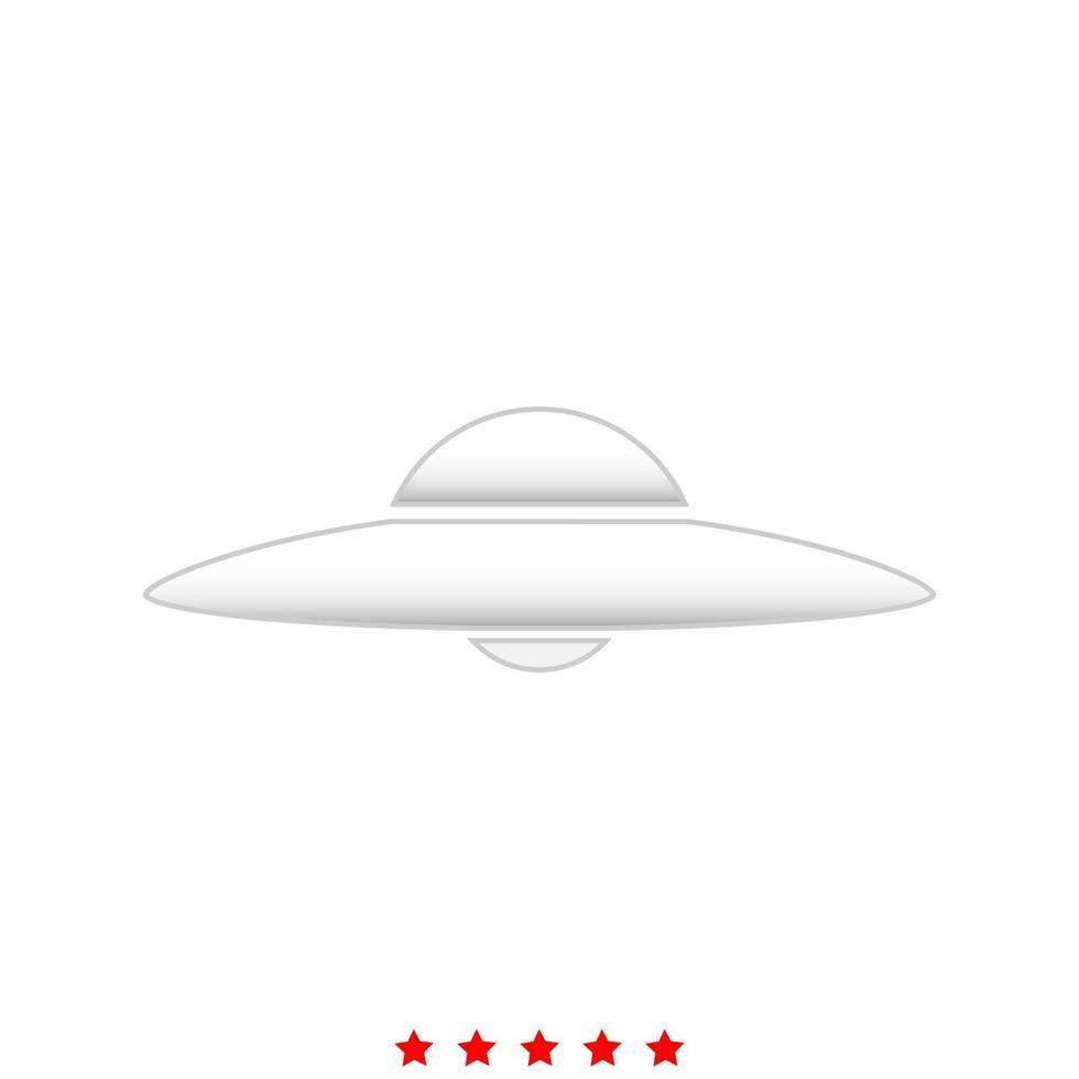 ufo. vliegende schotel het is een icoon. vector