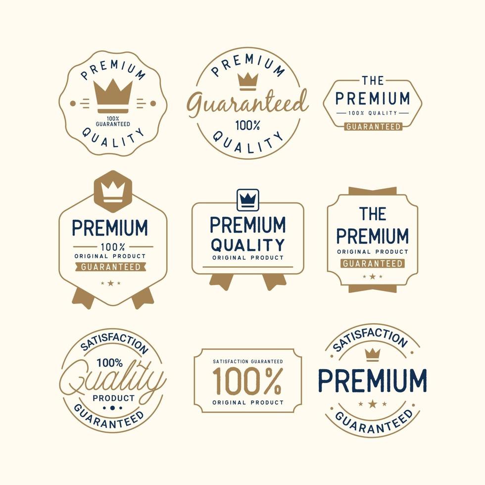 premium kwaliteit authentiek label ontwerpconcept vector