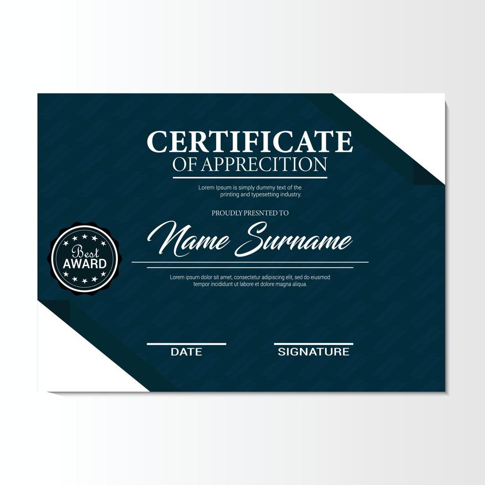 moderne certificaatsjabloon vector