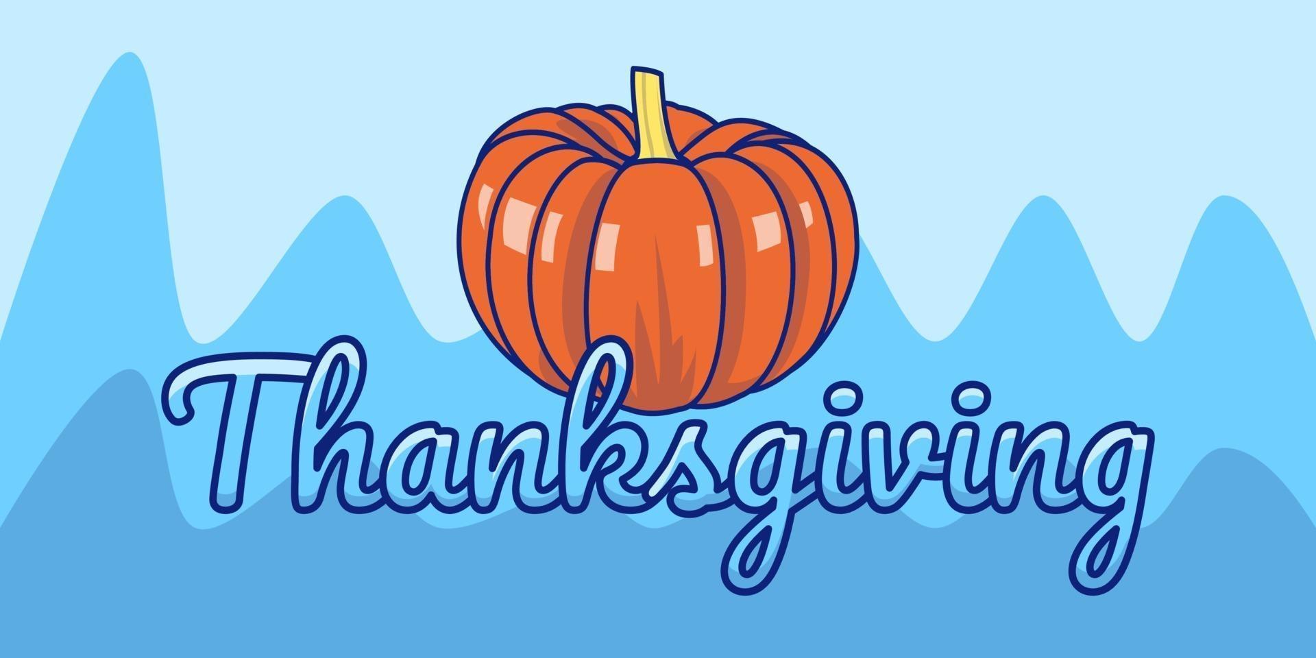 Thanksgiving pompoen vectorillustratie. vector