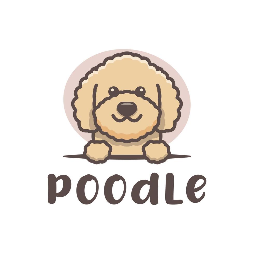 poedel hond logo vector