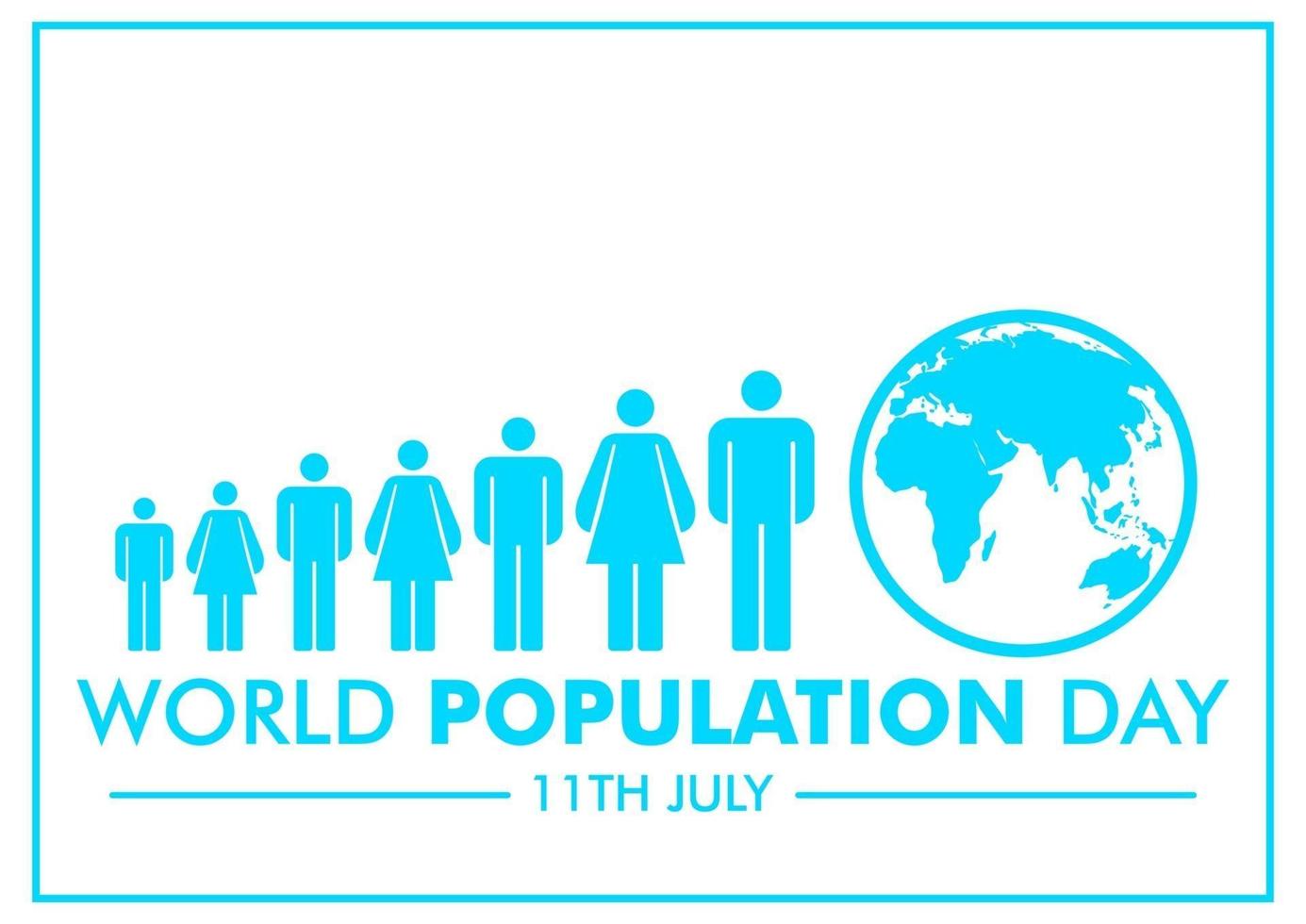 wereldbevolking dag vector afbeelding 11 juli