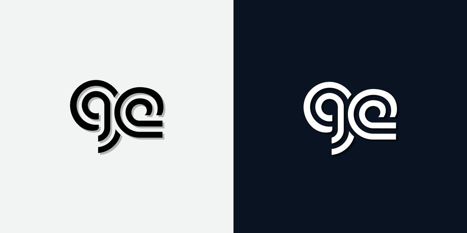 moderne abstracte eerste letter ge-logo. vector