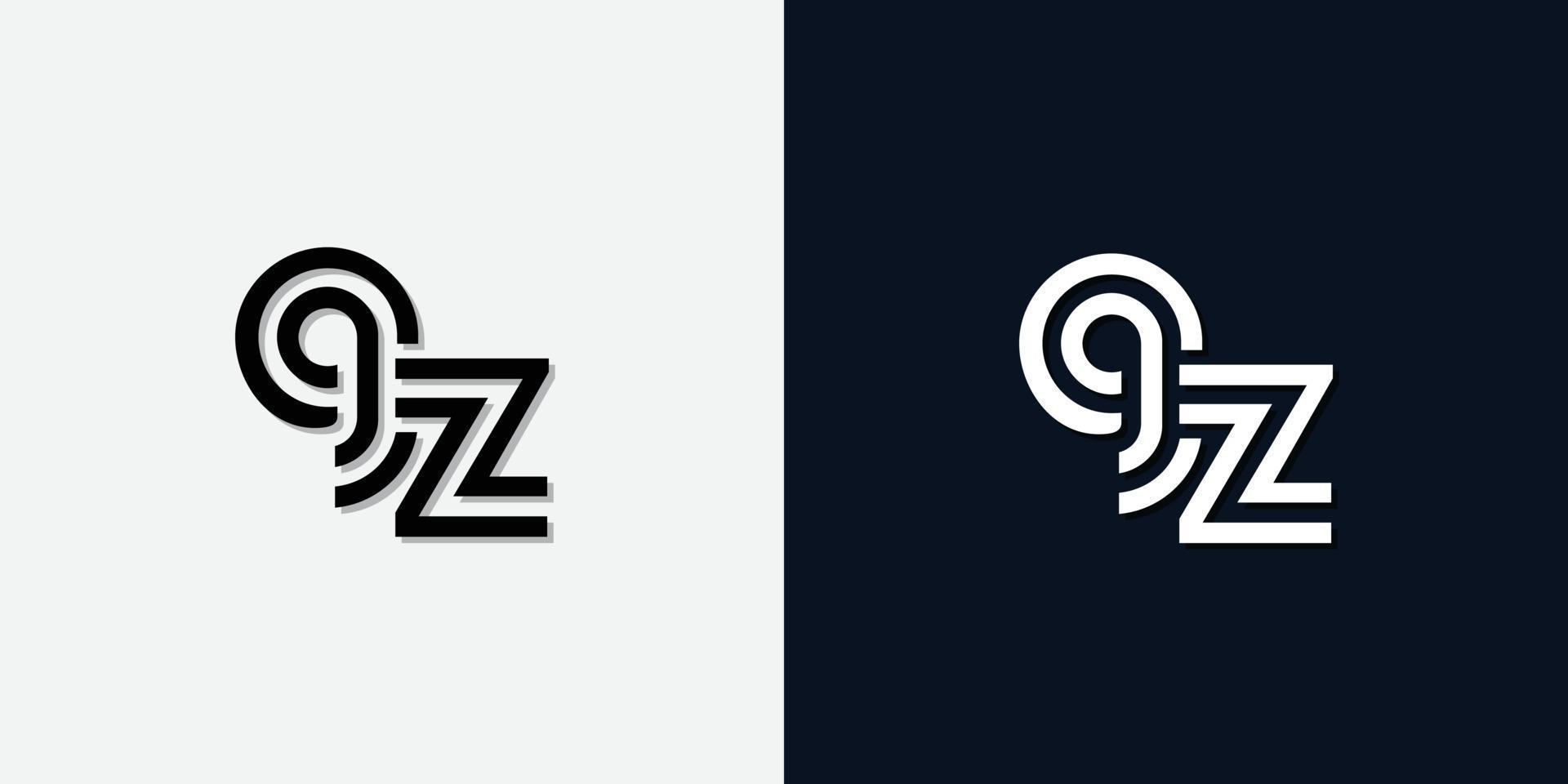 moderne abstracte eerste letter gz-logo. vector