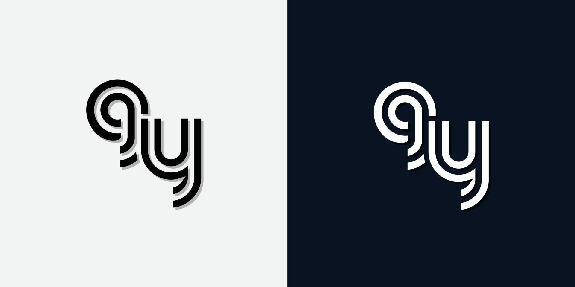 moderne abstracte eerste letter gy-logo. vector