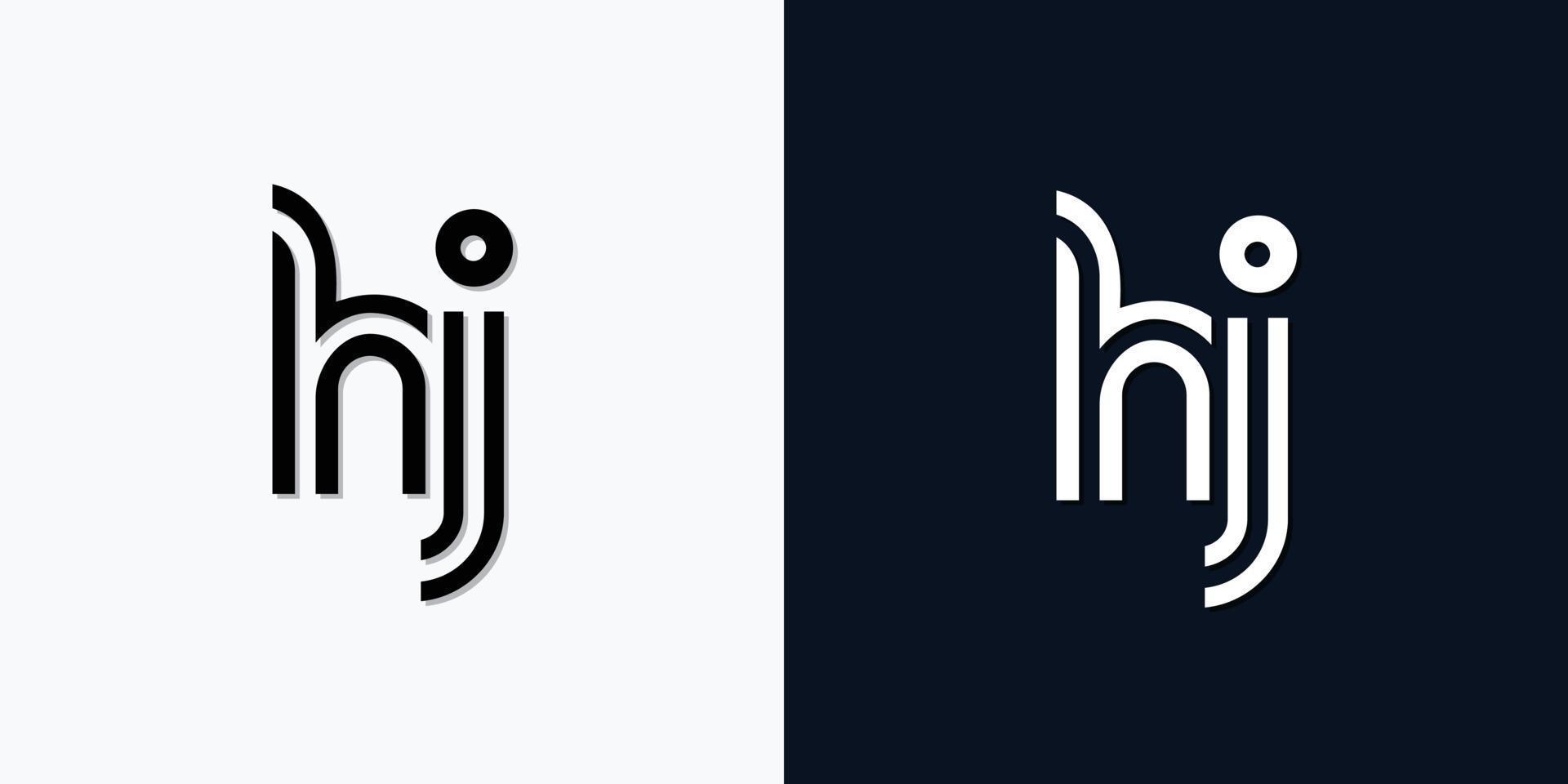 moderne abstracte beginletter hj-logo. vector