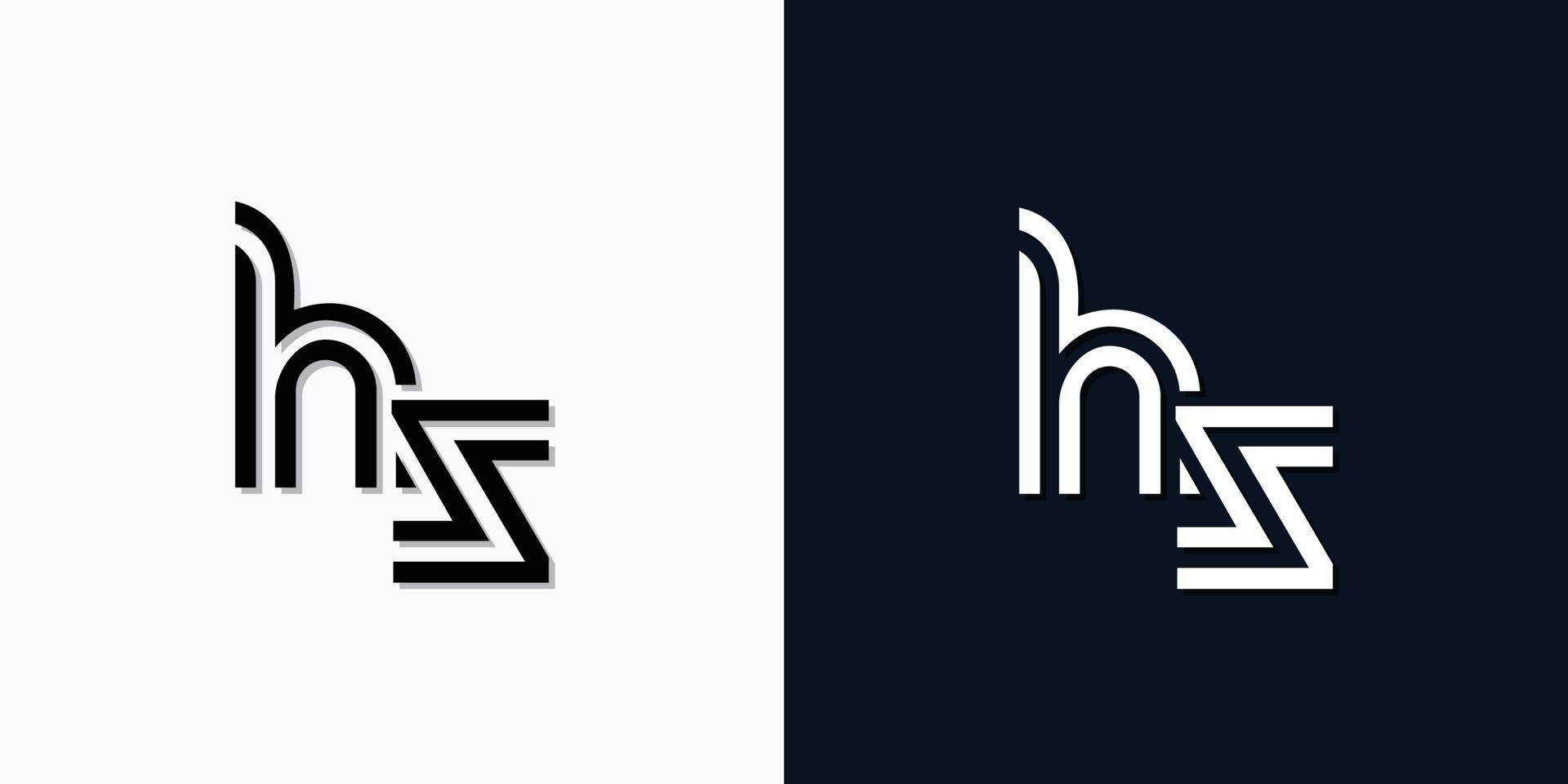 moderne abstracte beginletter hs-logo. vector