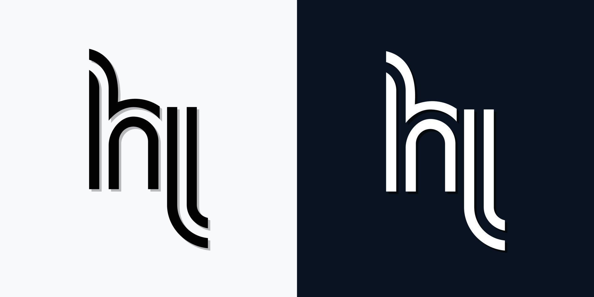 moderne abstracte eerste letter hl-logo. vector