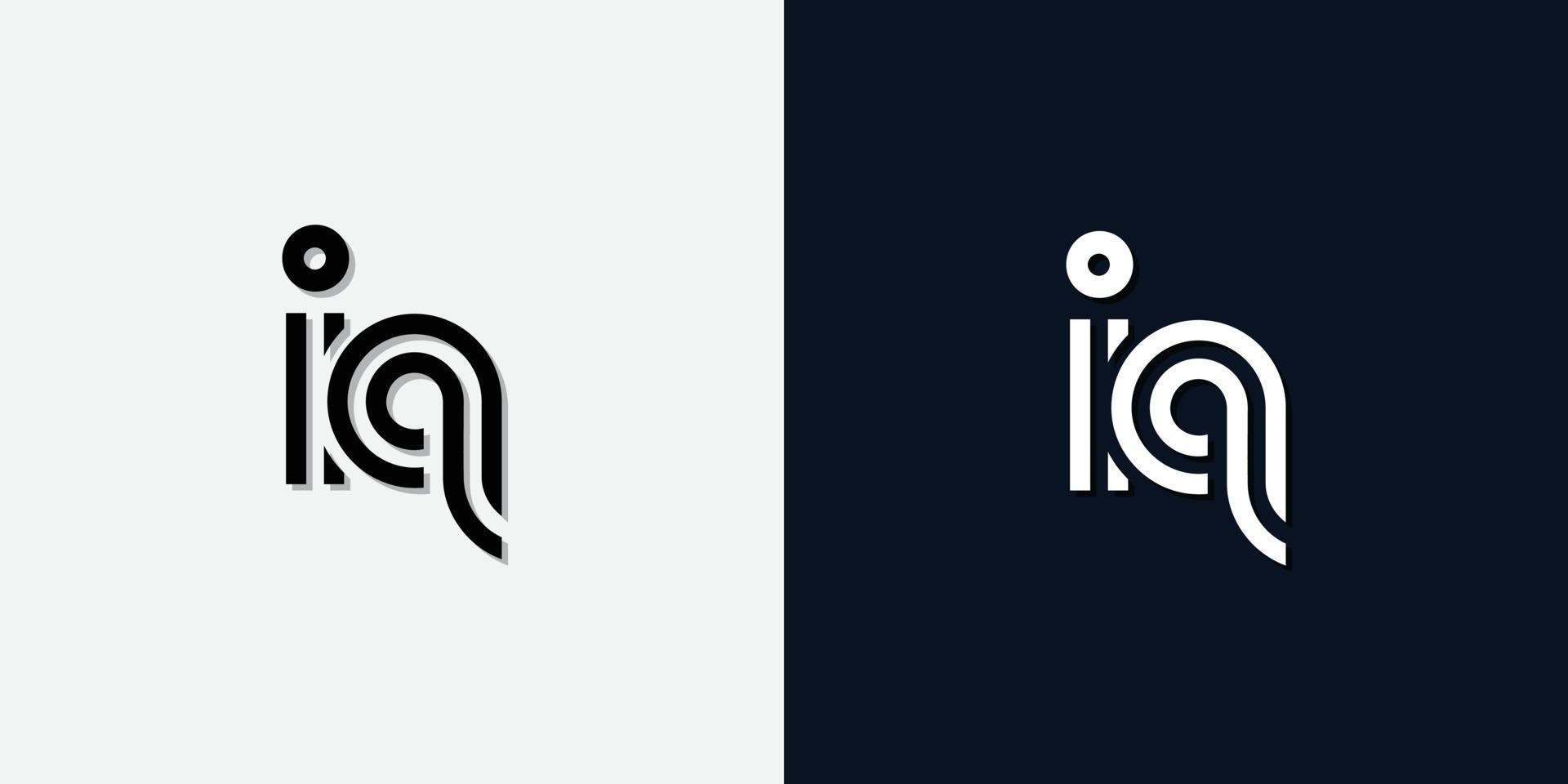 moderne abstracte eerste letter iq-logo. vector