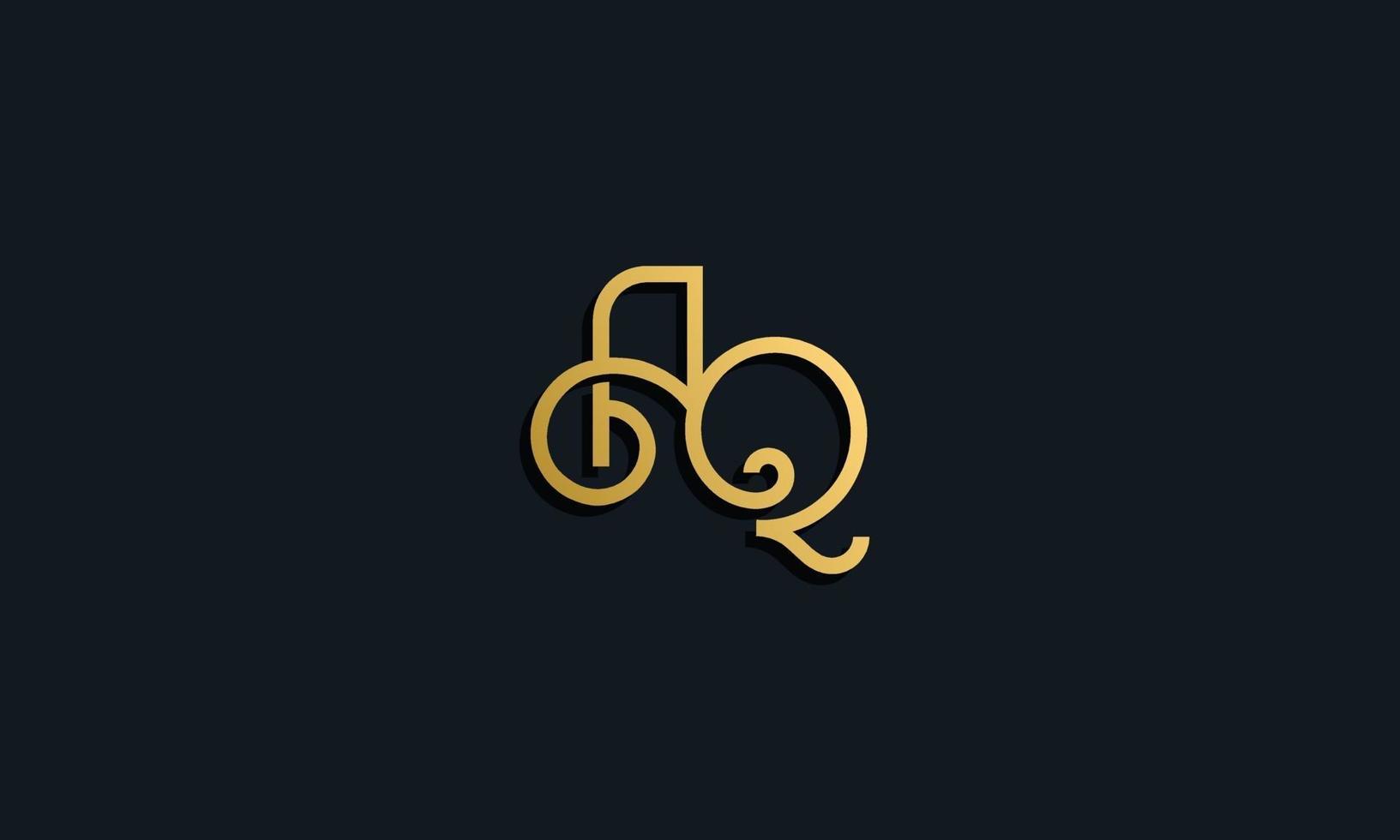 luxe mode eerste letter aq-logo. vector