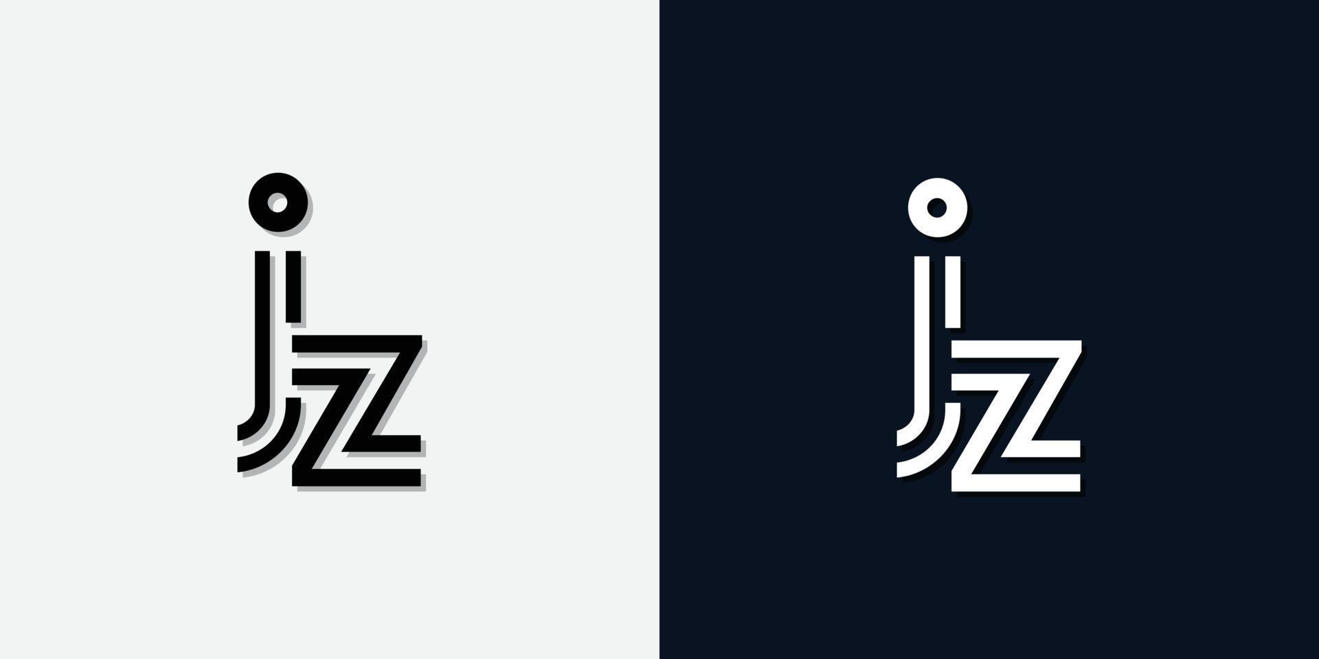 moderne abstracte beginletter jz-logo. vector