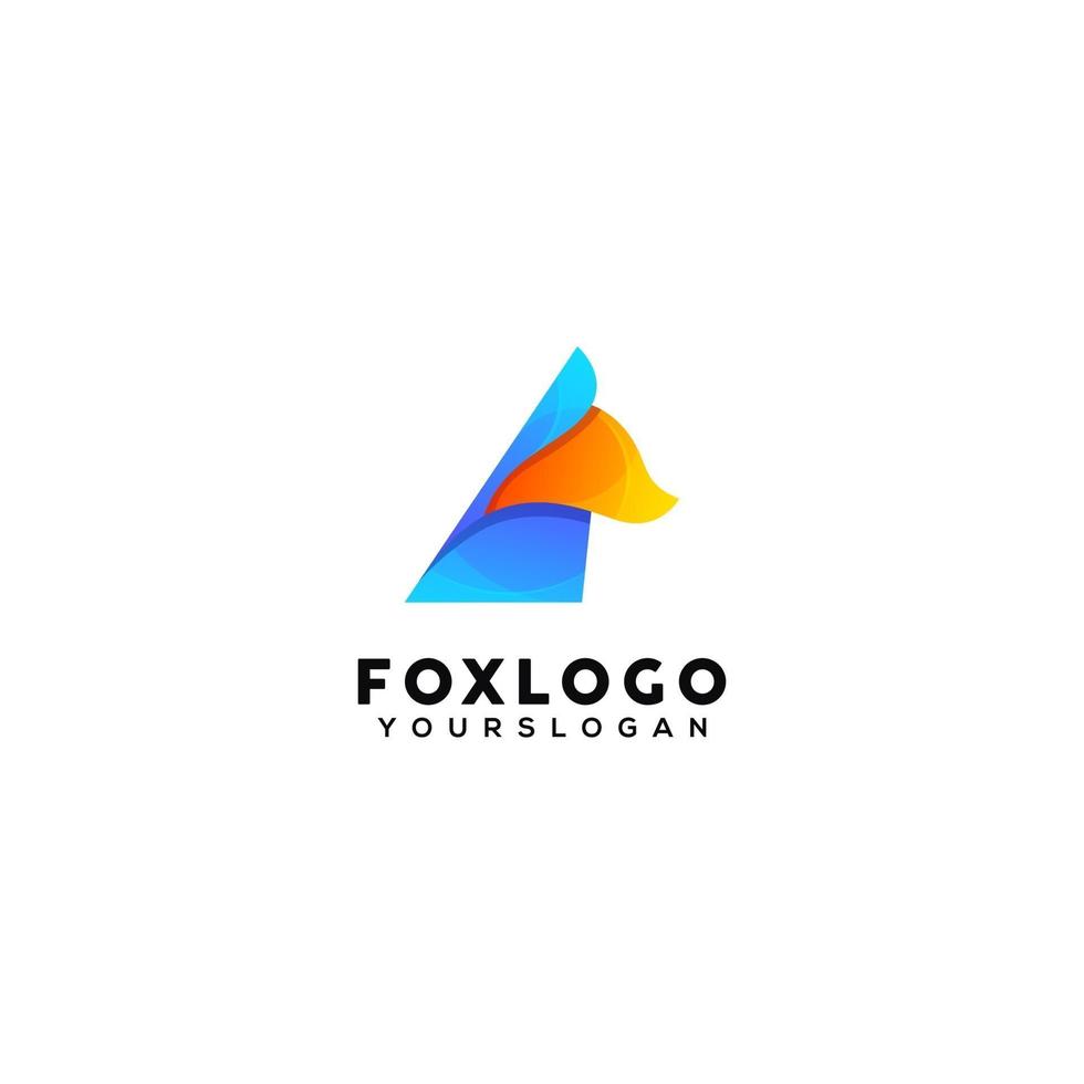 ontwerpsjabloon voor vos kleurrijk logo vector